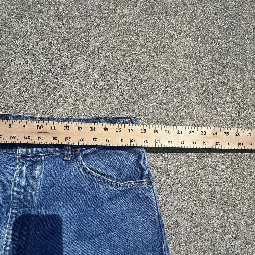 Vintage Orange Tab Levis 505 Jeans Mens 38x32 Straight Blue Denim Made In Canada